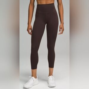 Lululemon Wunder Train High-Rise Tight 25", Size 14, Espresso